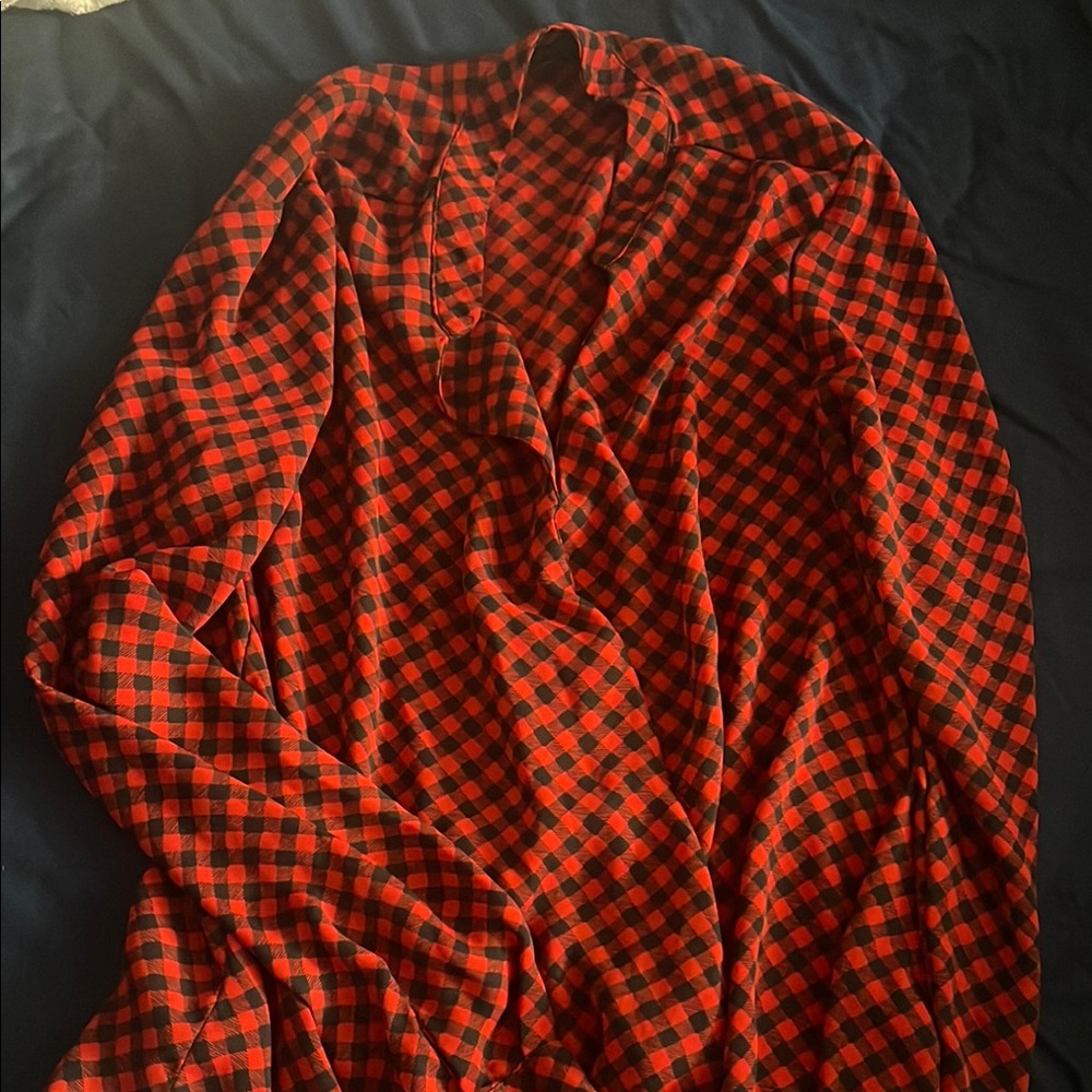The Limited Red and Black Casual Button Down Shirt
